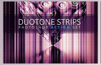 Download Duotone Strips Photoshop Action <span class='badge badge-warning'>Set</span> By GrafxFun