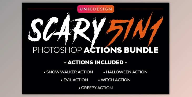Download Scary 5in1 Photoshop Actions Bundle