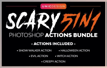 Download Scary 5in1 <span class='badge badge-warning'>Photoshop</span> Actions Bundle
