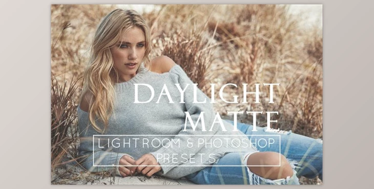 Download 5 Matte Day Portrait Lr & Ps Presets By M E G A S E T S (LRTEMPLATE, XMP, PDF, JPG)