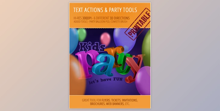 Download Party Tools Kit – 300 DPI Actions, PSD, Brush by survivor