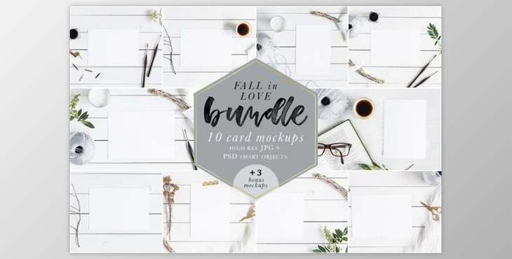 Download Fall In Love Bundle Mockups + Bonus By Salt Color Studio