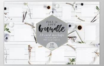 Download Fall In Love Bundle <span class='badge badge-warning'>Mockups</span> + Bonus By Salt Color Studio