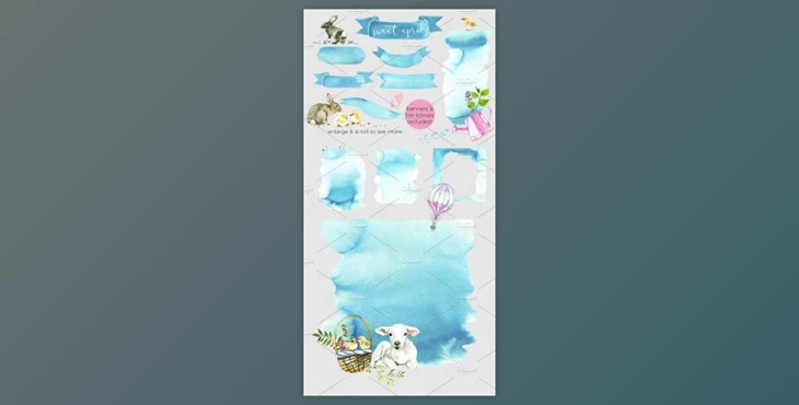 Download Easter Animals Flowers Clipart By whiteheartdesign