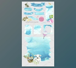 Download Easter Animals Flowers Clipart By whiteheartdesign