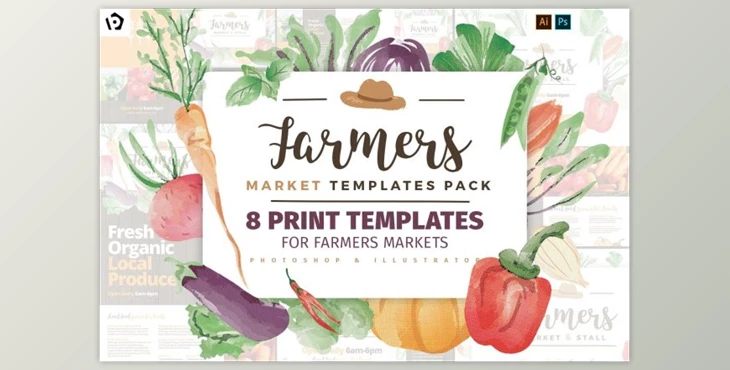 Download Farmers Market Templates Pack By BrandPacks (Layered)