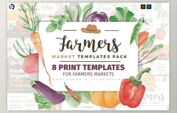 Download <span class='badge badge-warning'>Farmers</span> Market Templates Pack By BrandPacks (Layered)