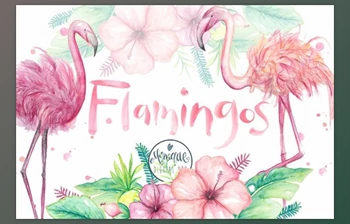 Download Flamingo Clipart Watercolor By Monique Digital <span class='badge badge-warning'>Art</span>