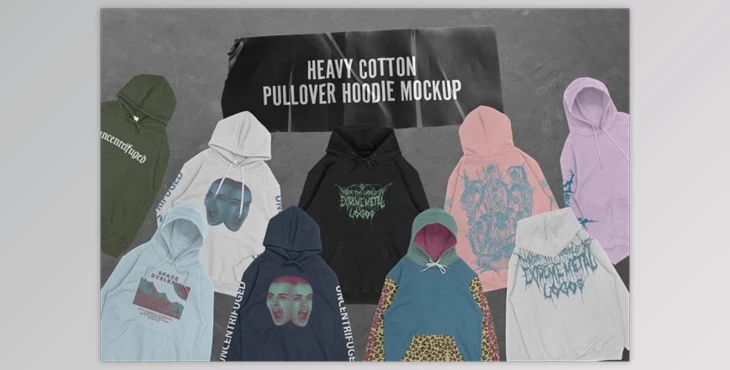 Download Heavy Cotton Pullover Hoodie Mockup By Uncentrifuged Pressure