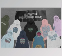 Download Heavy Cotton Pullover Hoodie Mockup By Uncentrifuged Pressure