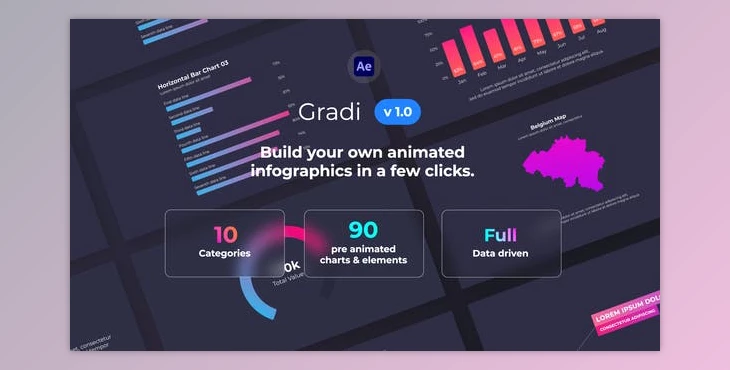 Download Gradi - Gradient Infographics (Videohive 32098103) - AE Project
