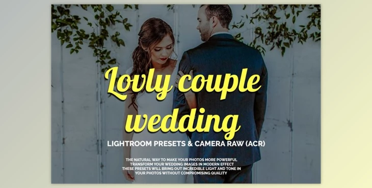 Download Lovly couple wedding LR&ACR presets By Creative Creator