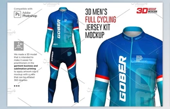 Download <span class='badge badge-warning'>3D</span> Men’s Full Cycling Jersey Mockup By Mildstudio (Jpg, Tiff)