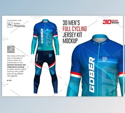 Download 3D Men’s Full Cycling Jersey Mockup By Mildstudio (Jpg, Tiff)