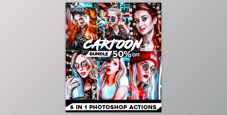 Download Bundle Cartoon Painting Photoshop Actions by 2lagus (ATN)