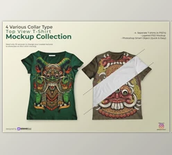 Download Multiple Collar Type T Shirt Mockup By Designertale
