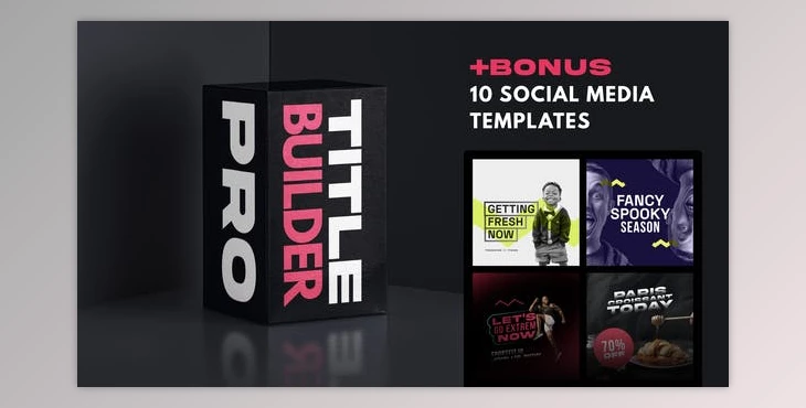 Download Title Builder Pro - Bonus 10 social media templates - InteractiveBro (Videohive 29991661) - AE Project