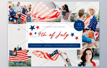 Download 12 x Lightroom Presets, 4Th July By Kzara <span class='badge badge-warning'>Visual</span> Concepts