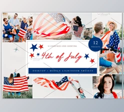 Download 12 x Lightroom Presets, 4Th July By Kzara Visual Concepts