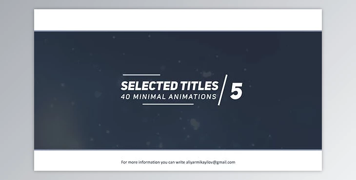 Download Selected Titles 5 - 40 Minimal Intro (Videohive 20335788) - AE Project