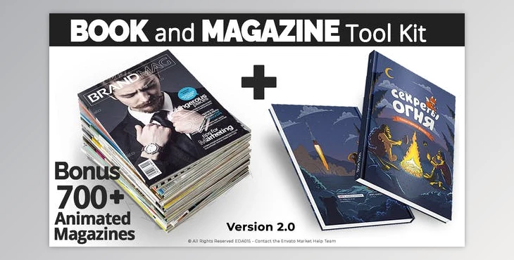 Download Book and Magazine ToolKit - 700+Premade Magazine Animations (Videohive 27589024) - AE Project