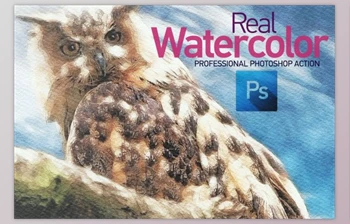 Download Real Watercolor – Photoshop Action By Creative <span class='badge badge-warning'>Graphics</span> (ATN)