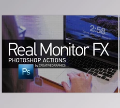 Download Real Monitor FX Photoshop Action By Creative Graphics (PAT, ATN, TXT)