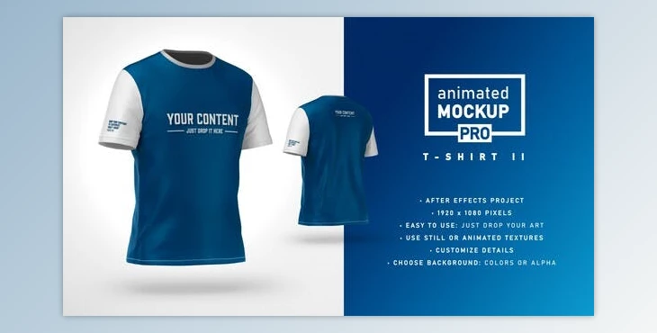 Download T-shirt II Mockup Template - Animated Mockup PRO (Videohive 32607556) - AE Project