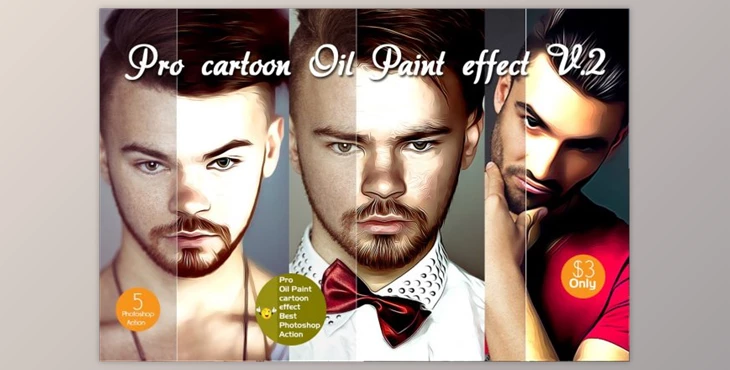 Download Pro cartoon Oil Paint effect v.2 By Vatdesign