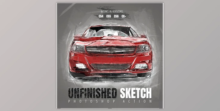 Download Unfinished Sketch Photoshop Action By 315700