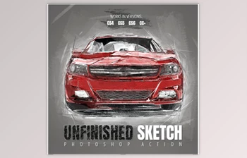 Download Unfinished Sketch <span class='badge badge-warning'>Photoshop</span> Action By 315700