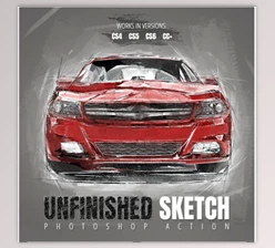 Download Unfinished Sketch Photoshop Action By 315700