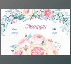 Download Moonlight. Floral collection By OctopusArtis (PNG)