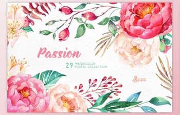 Download <span class='badge badge-warning'>Passion</span>. Flowers Collection By OctopusArtis (PNG, JPG)