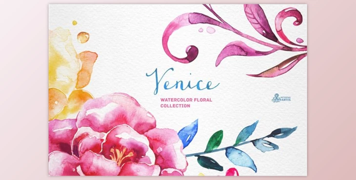Download Venice. Watercolor floral collection By OctopusArtis (png)