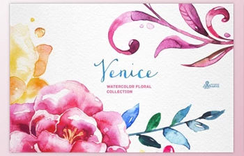 Download Venice. Watercolor floral <span class='badge badge-warning'>collection</span> By OctopusArtis (png)