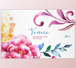 Download Venice. Watercolor floral collection By OctopusArtis (png)