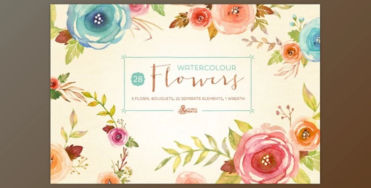 Download Watercolor Flowers Pack By OctopusArtis