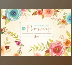 Download Watercolor Flowers Pack By OctopusArtis