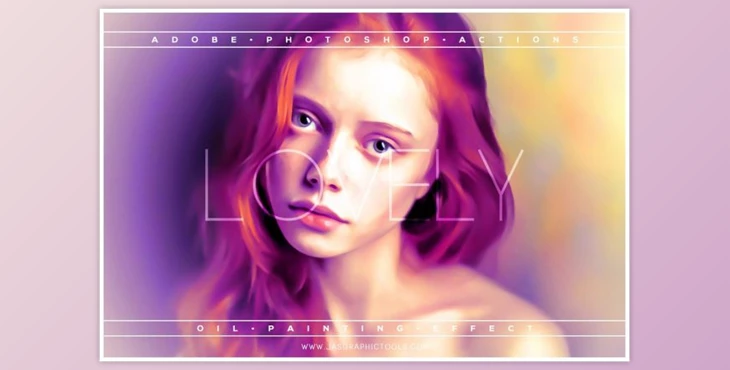 Download Lovely Oil Painting Effect By ShutterPro (Atn,Abr, Psd, Jpg, Pdf)