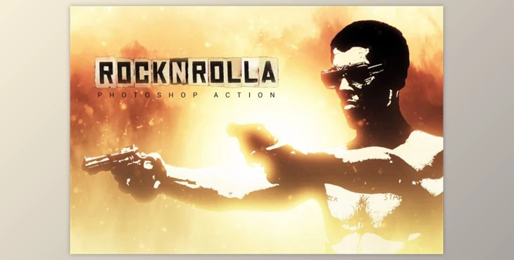 Download Rock N Rolla Photoshop Action By ScaryClown (ATN, ABR, TXT)
