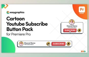Download <span class='badge badge-warning'>Cartoon</span> Youtube Subscribe Button Pack for Premiere Pro (Videohive 32580124)