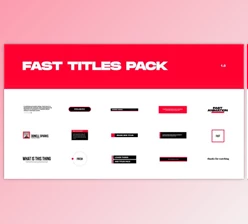 Download Fast Titles Pack (Videohive 32602896) - AE Project