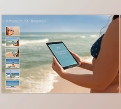 Download Beach Mockup Bundle – 6 Premium PSDs By ScenicScreens