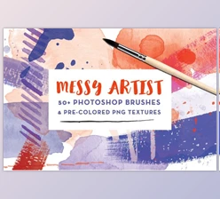 Download Messy Artist Photoshop Brushes By Sugar and Ink