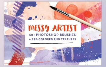 Download Messy <span class='badge badge-warning'>Artist</span> Photoshop Brushes By Sugar and Ink