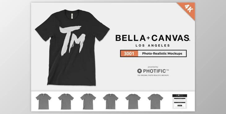Download Bella Canvas 3001 T-Shirt Mockups By Photific