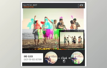 Download Glitch Art <span class='badge badge-warning'>Photoshop</span> Actions By Laglanz