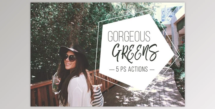 Download Gorgeous Greens PS Action Set By Ashley Alexandra Design