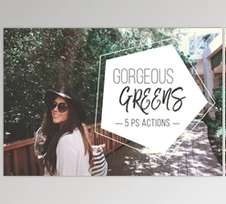 Download Gorgeous Greens PS Action Set By Ashley Alexandra Design